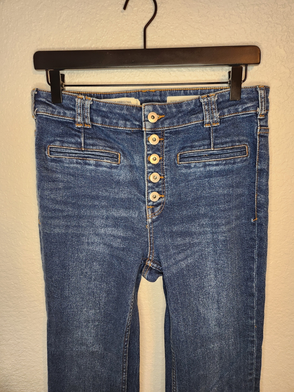 Anthropologie Pilcro Hi-Rise Bootcut Jeans Button Fly Denim Women’s 28 - Picture 6 of 16